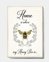 Honey Bee A - Cottage Premium Canvas Wall Art