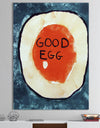 Good Egg On Blue - Modern & Contemporary Gallery-wrapped Canvas
