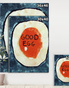 Good Egg On Blue - Modern & Contemporary Gallery-wrapped Canvas