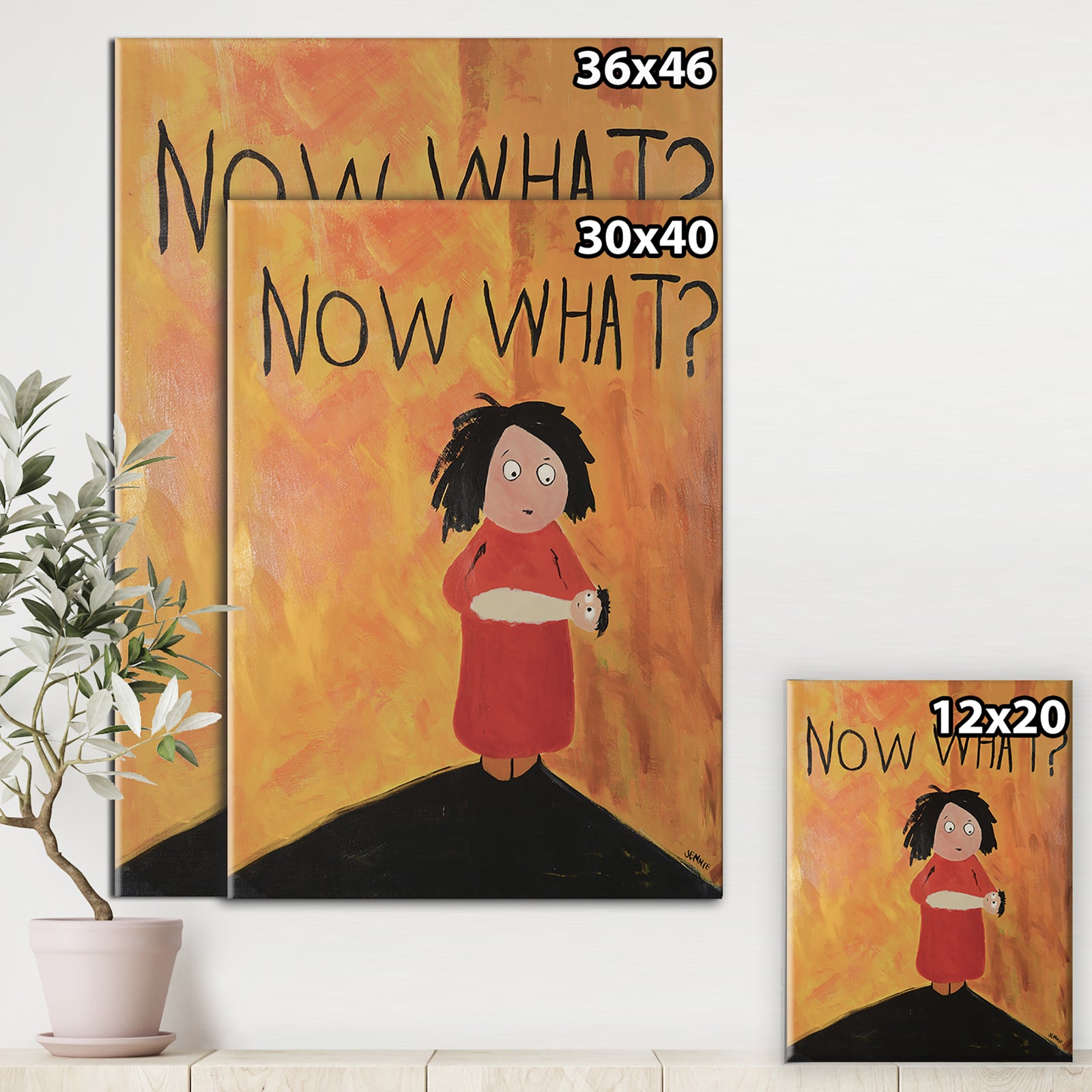 Now What Wondering Mother - Cottage Canvas Wall Art