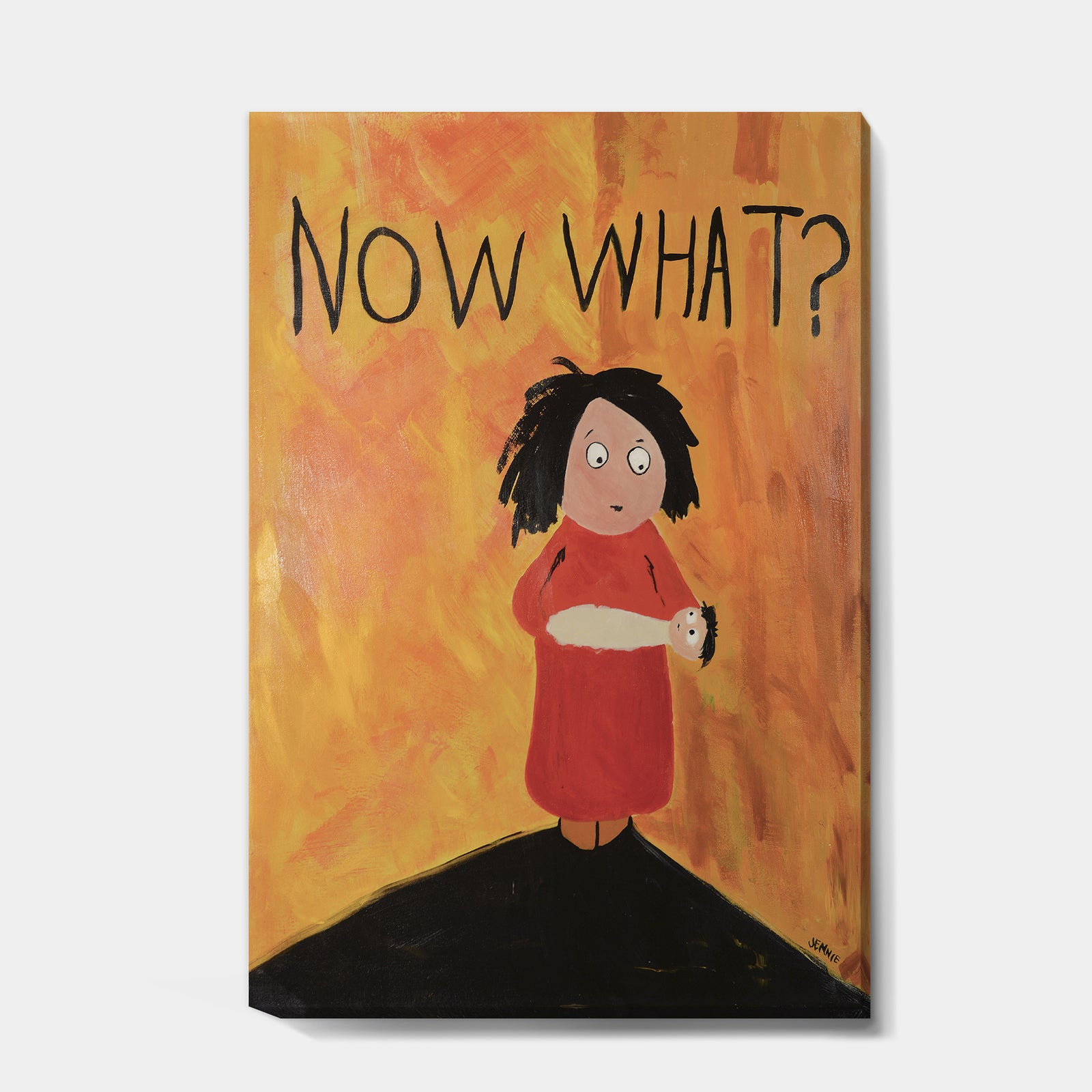 Now What Wondering Mother - Cottage Canvas Wall Art