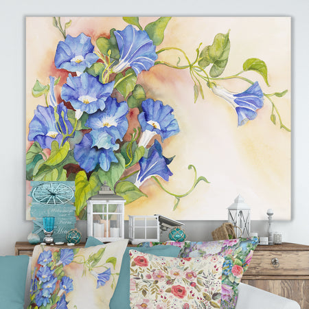 Morning Gloria Vine Stretching - Traditional Gallery-wrapped Canvas
