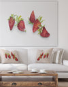 Strawberry Patch - C. Ripe Berries Whole - Cottage Canvas Wall Art