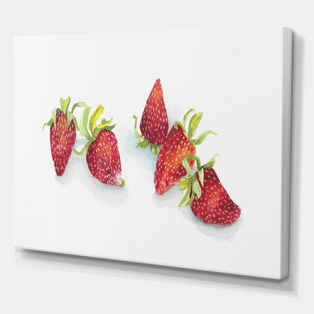 Strawberry Patch - C. Ripe Berries Whole - Cottage Canvas Wall Art
