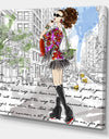 Fancy City Girl Love Memories - Fashion Canvas Art Print