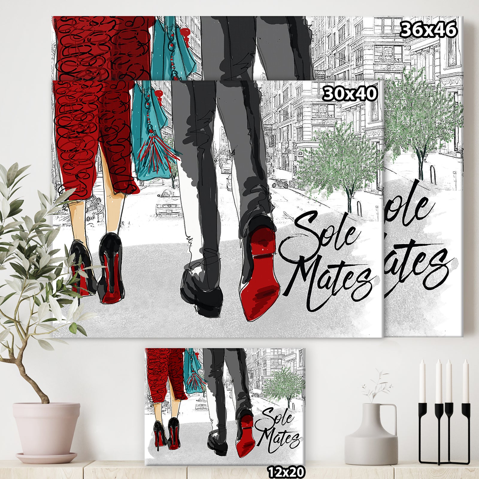 Sole Mates - Fashion Canvas Art Print