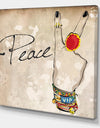 Gypsy Hippy Hand Peace - Cottage Canvas Wall Art