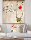 Gypsy Hippy Hand Peace - Cottage Canvas Wall Art