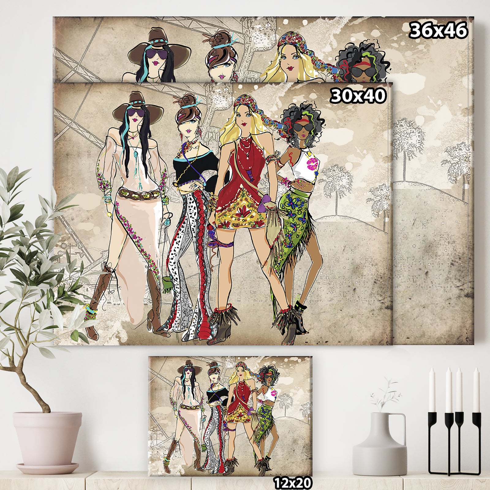 Squad Goals - Fashion Canvas Art Print