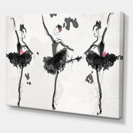 Dancers In Black - Fashion Premium Canvas Wall Art
