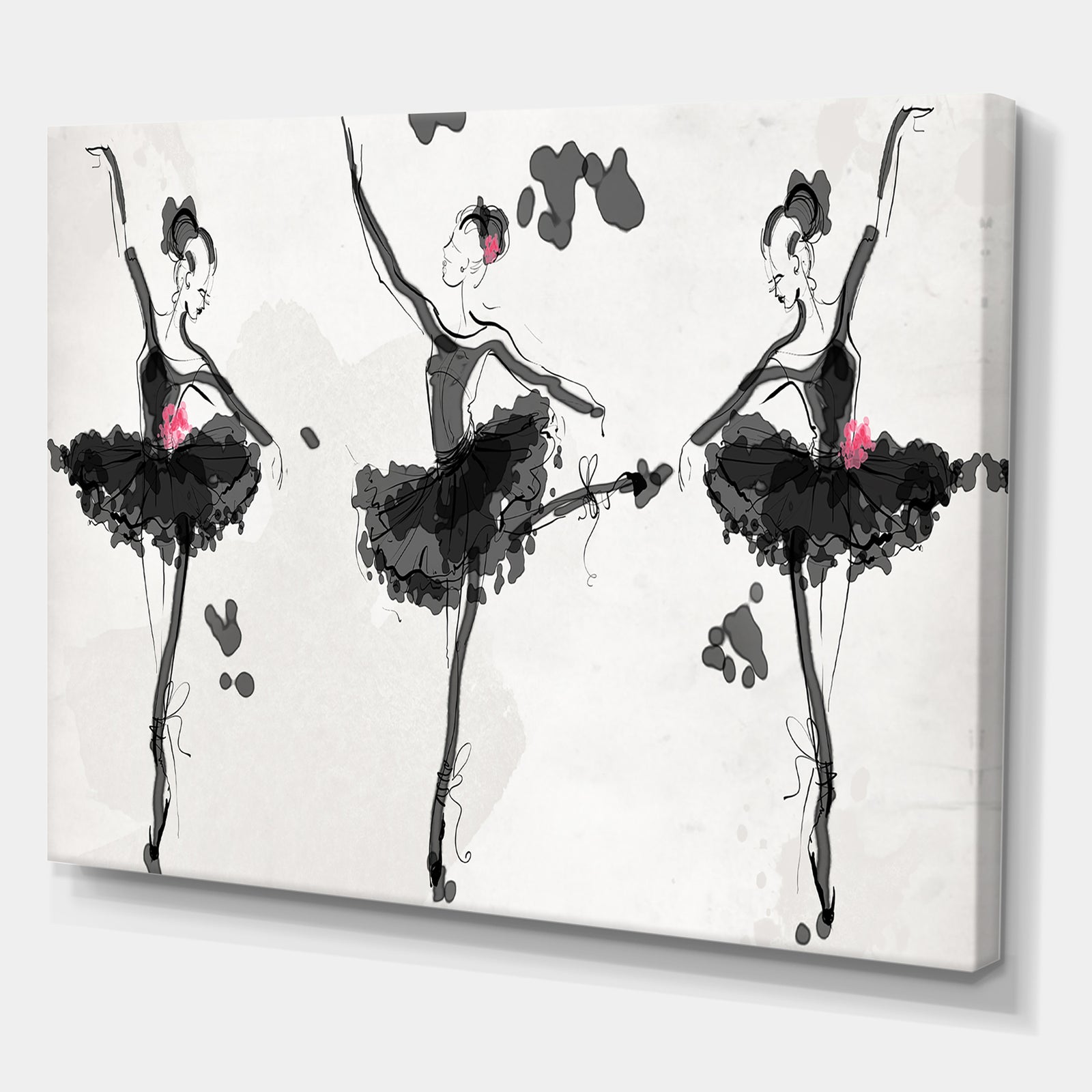 Dancers In Black - Fashion Premium Canvas Wall Art