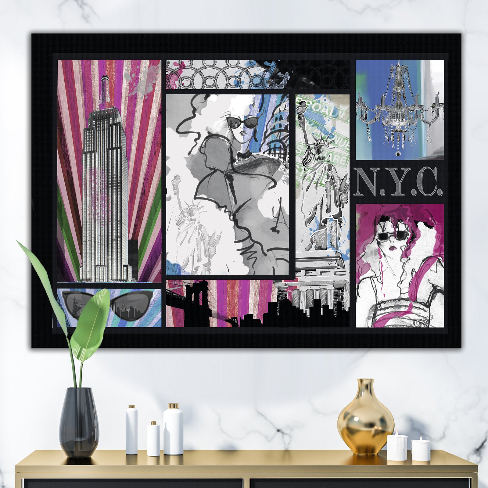 Living In The City Multi - Fashion Canvas Art Print
