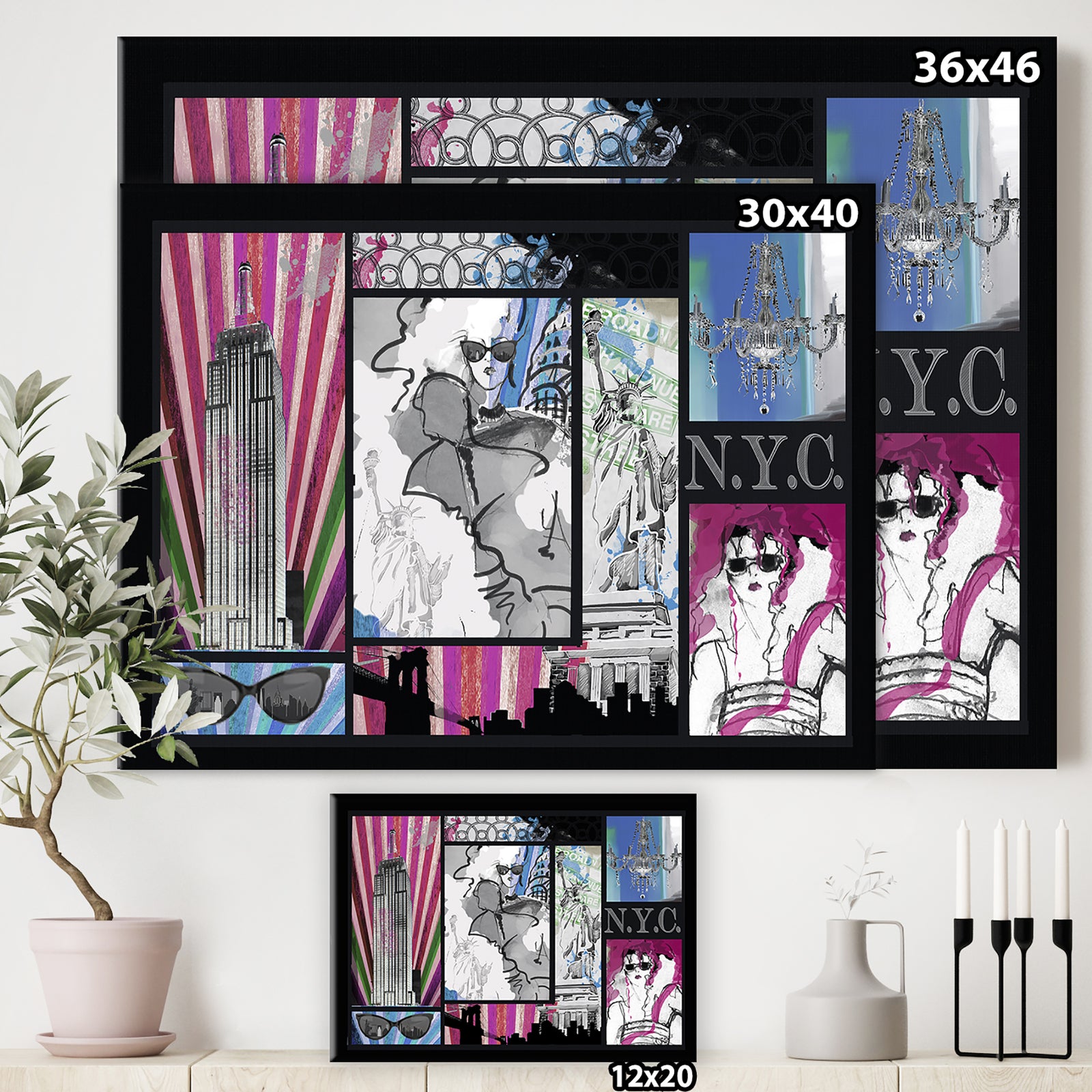 Living In The City Multi - Fashion Canvas Art Print