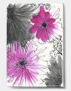 Handdrawn Pink Flowers in Bloom - Fashion Gallery-wrapped Canvas