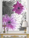 Handdrawn Pink Flowers in Bloom - Fashion Gallery-wrapped Canvas