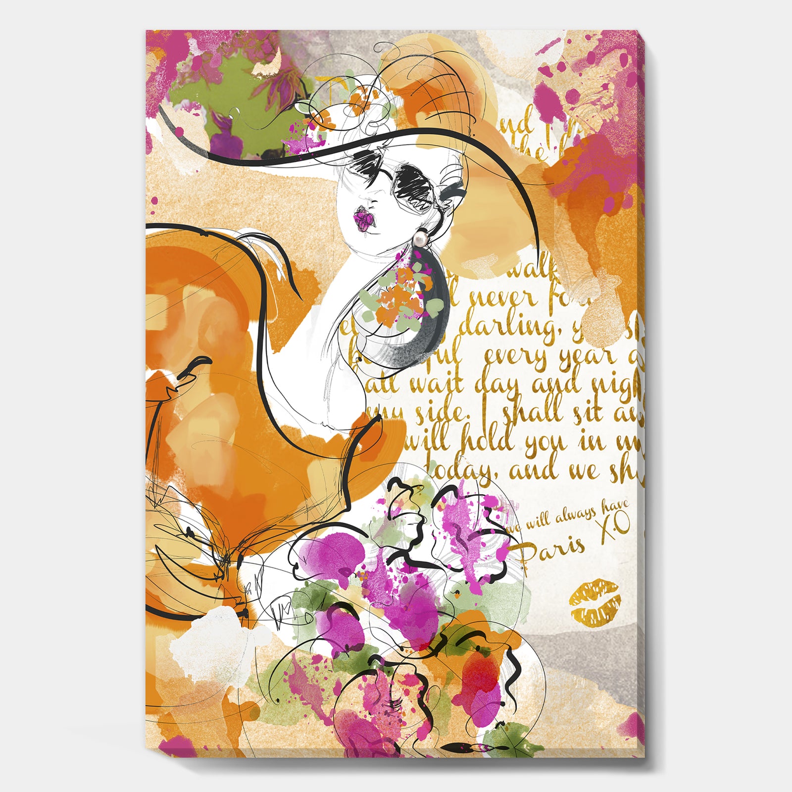 Spring Time In Paris - Fashion Gallery-wrapped Canvas