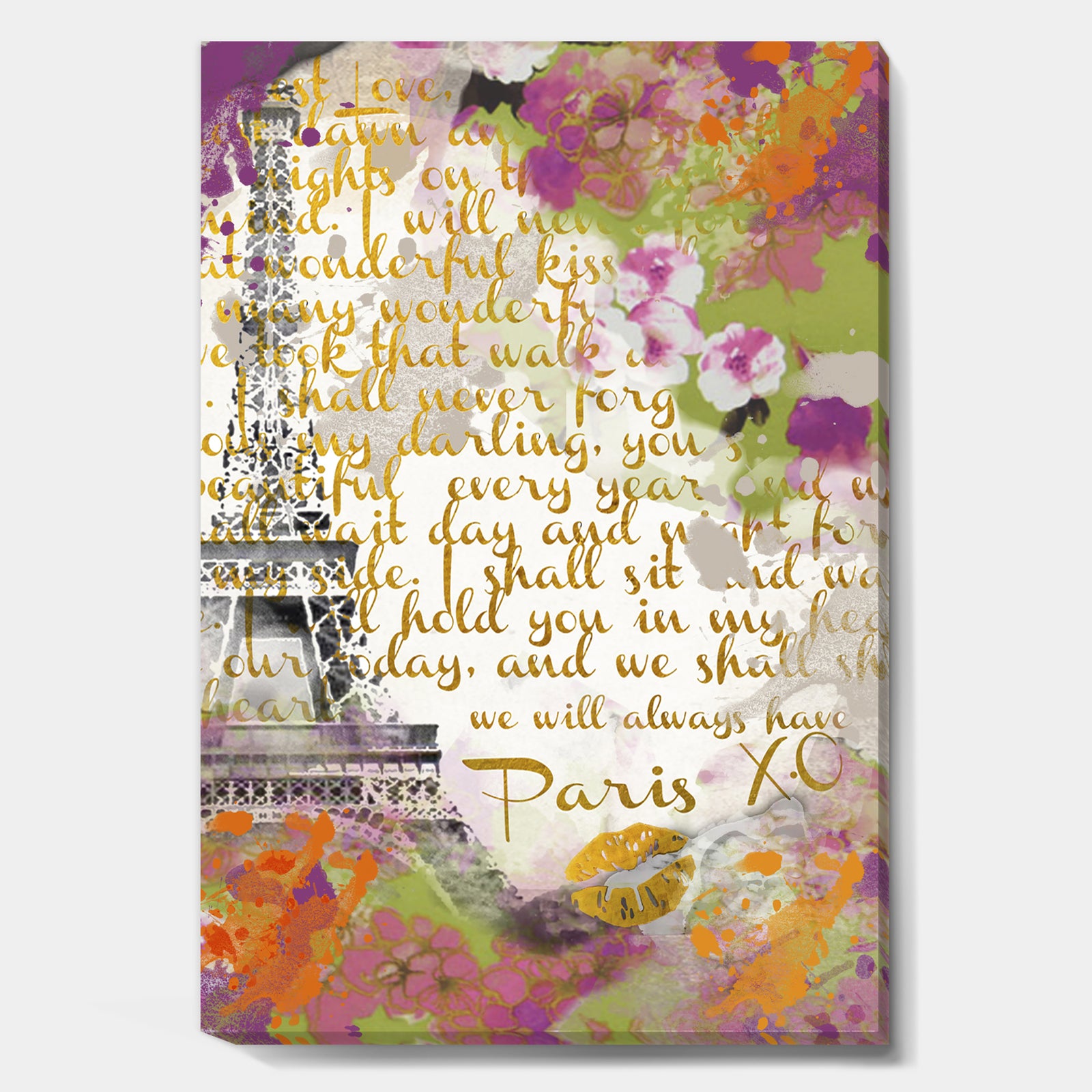 With Love From Paris 1 - Traditional Premium Canvas Wall Art