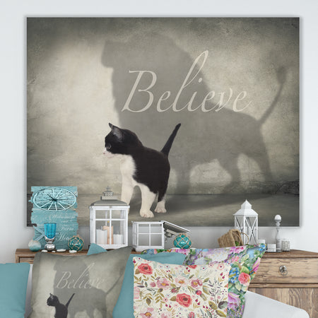 Believe Shadow I - Cottage Canvas Wall Art