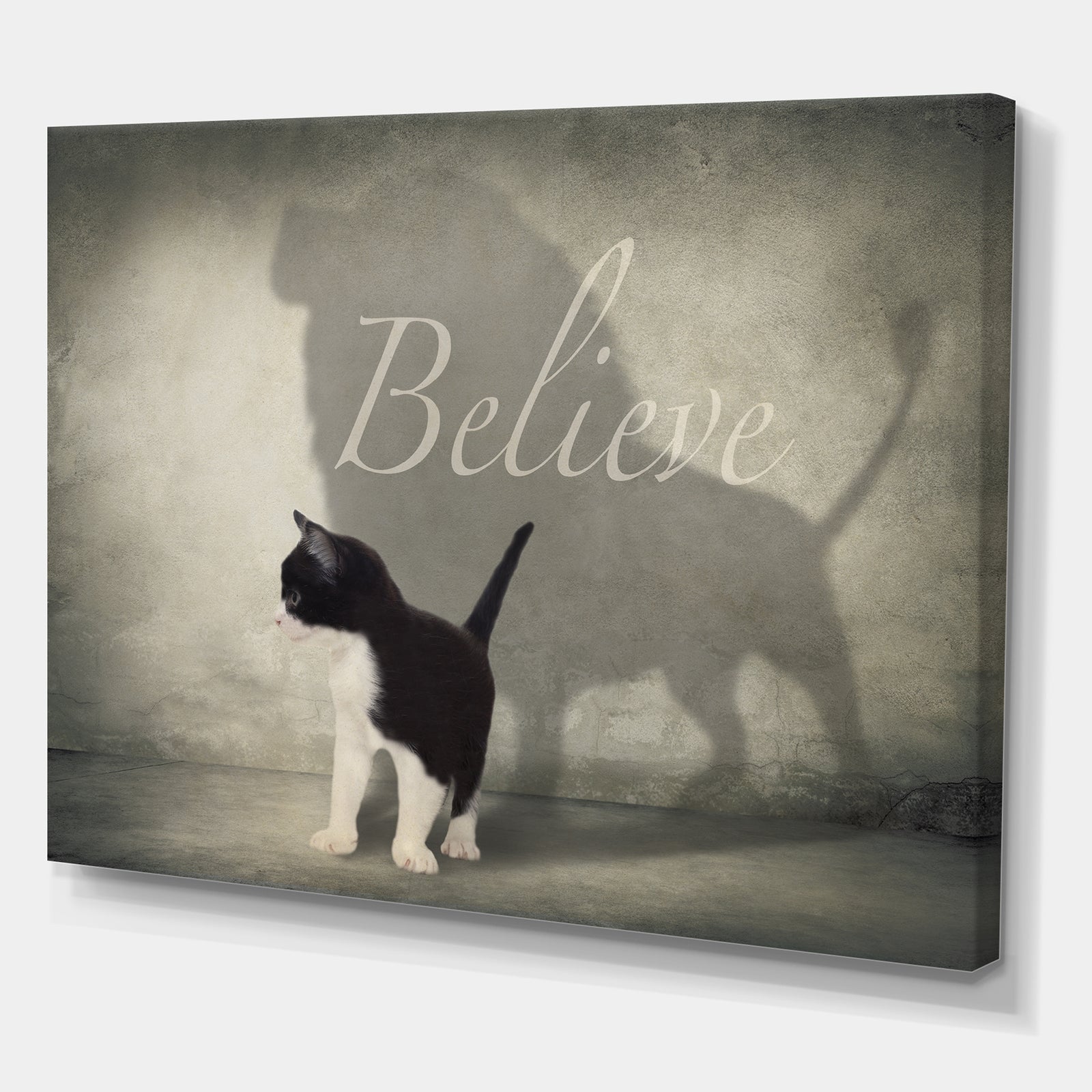 Believe Shadow I - Cottage Canvas Wall Art