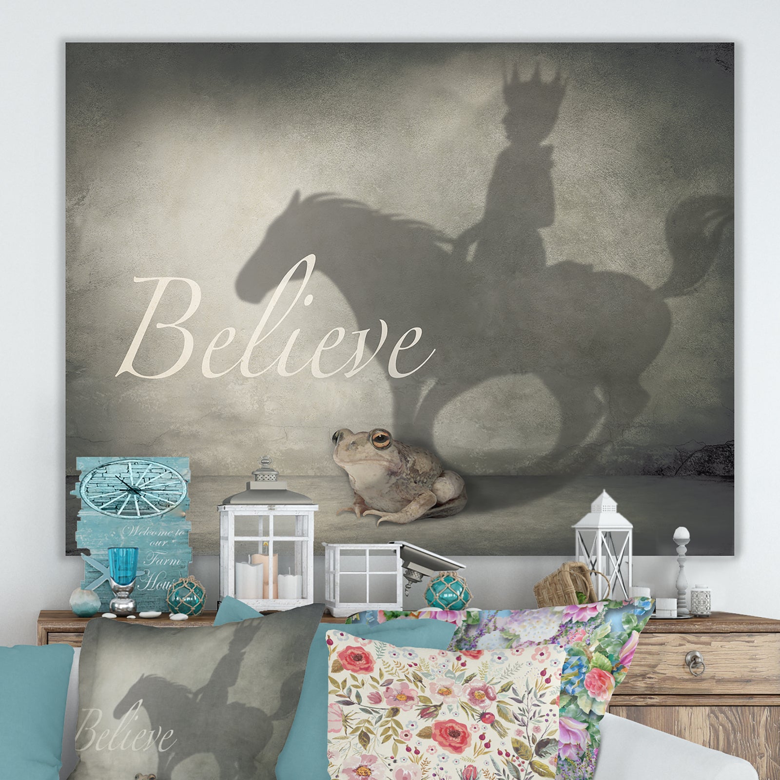 Believe Shadow II - Cottage Canvas Art Print