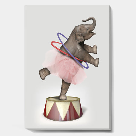 Circus Elephant - Modern & Contemporary Canvas Art Print