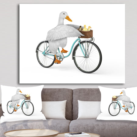 Riding Bikes - Modern & Contemporary Gallery-wrapped Canvas