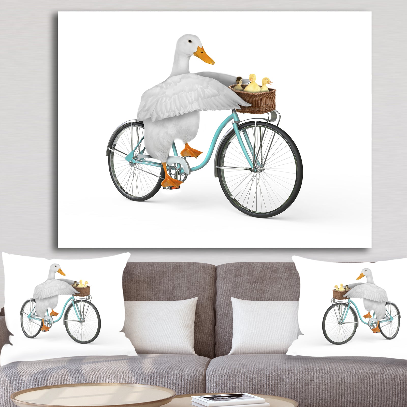 Riding Bikes - Modern & Contemporary Gallery-wrapped Canvas