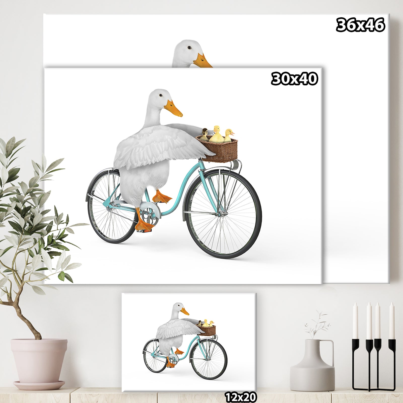 Riding Bikes - Modern & Contemporary Gallery-wrapped Canvas