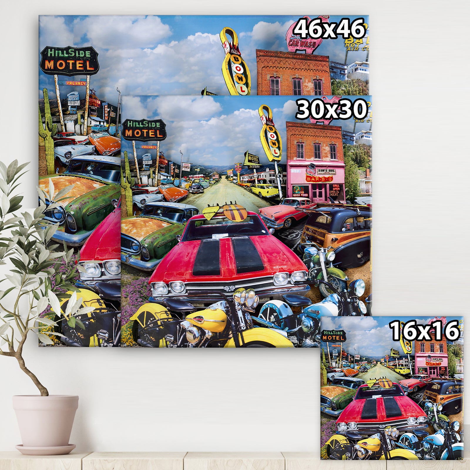 Pacific Paradise Motel 1 - Modern & Contemporary Canvas Artwork