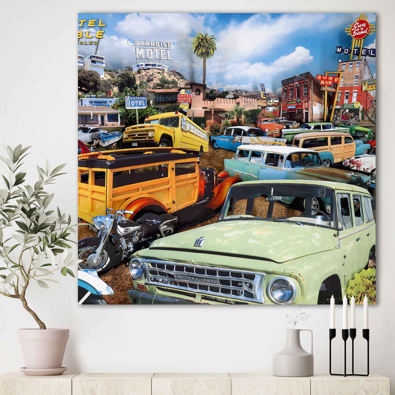 Pacific Paradise Motel 2 - Modern & Contemporary Premium Canvas Wall Art