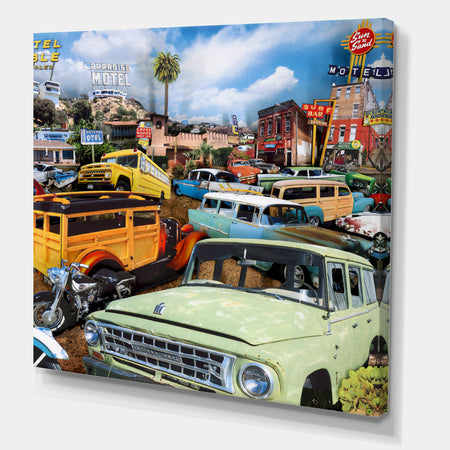 Pacific Paradise Motel 2 - Modern & Contemporary Premium Canvas Wall Art