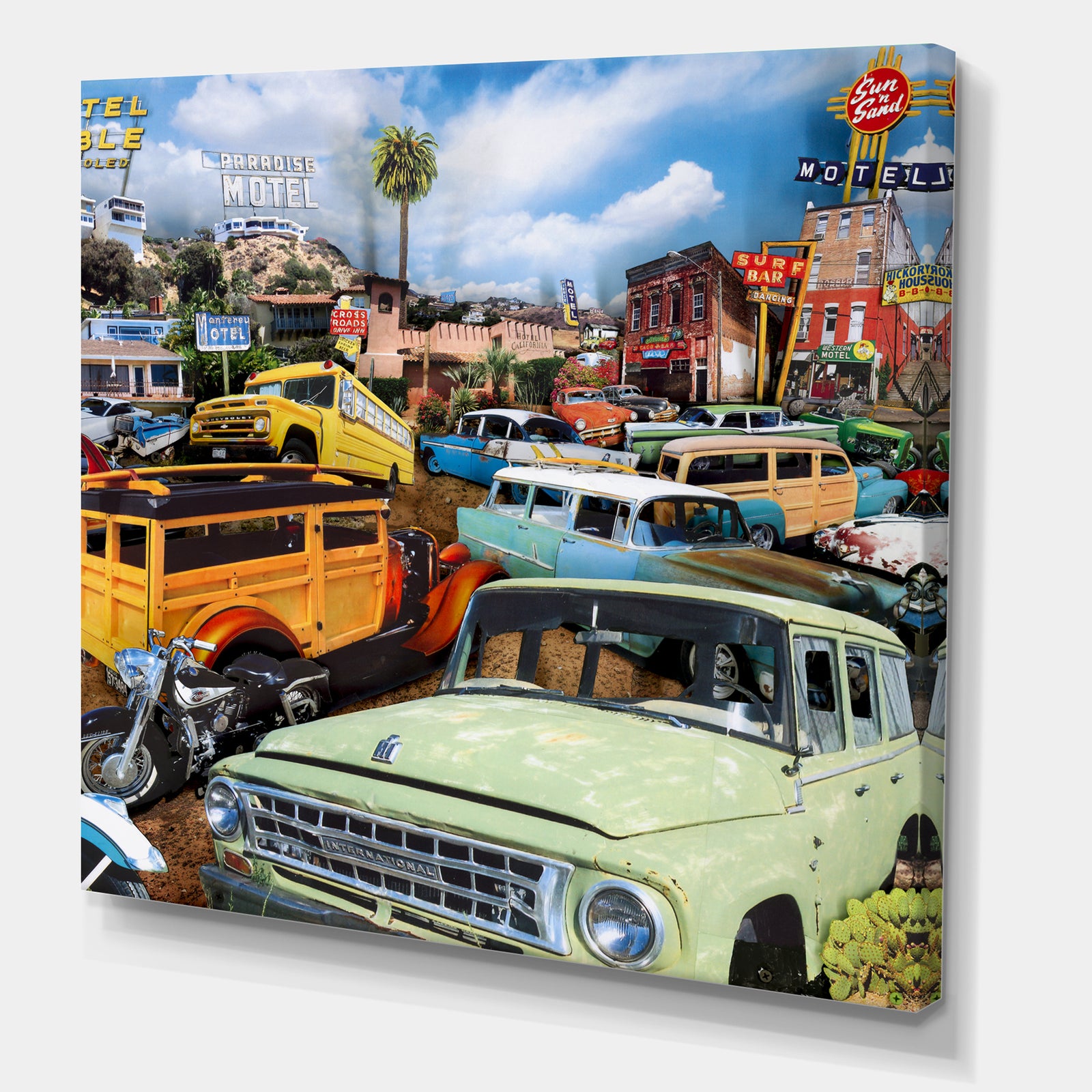 Pacific Paradise Motel 2 - Modern & Contemporary Premium Canvas Wall Art