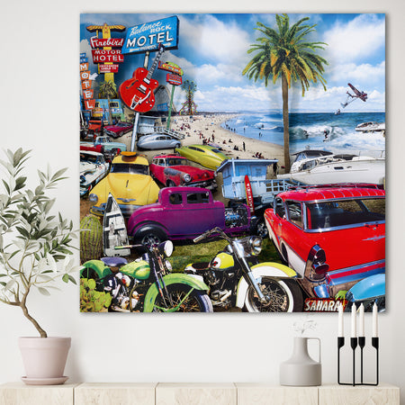Surfside Motor Court 1 - Modern & Contemporary Canvas Wall Art