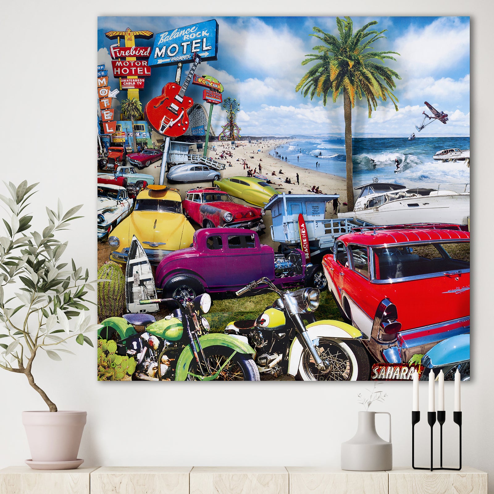 Surfside Motor Court 1 - Modern & Contemporary Canvas Wall Art