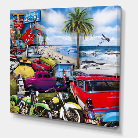 Surfside Motor Court 1 - Modern & Contemporary Canvas Wall Art