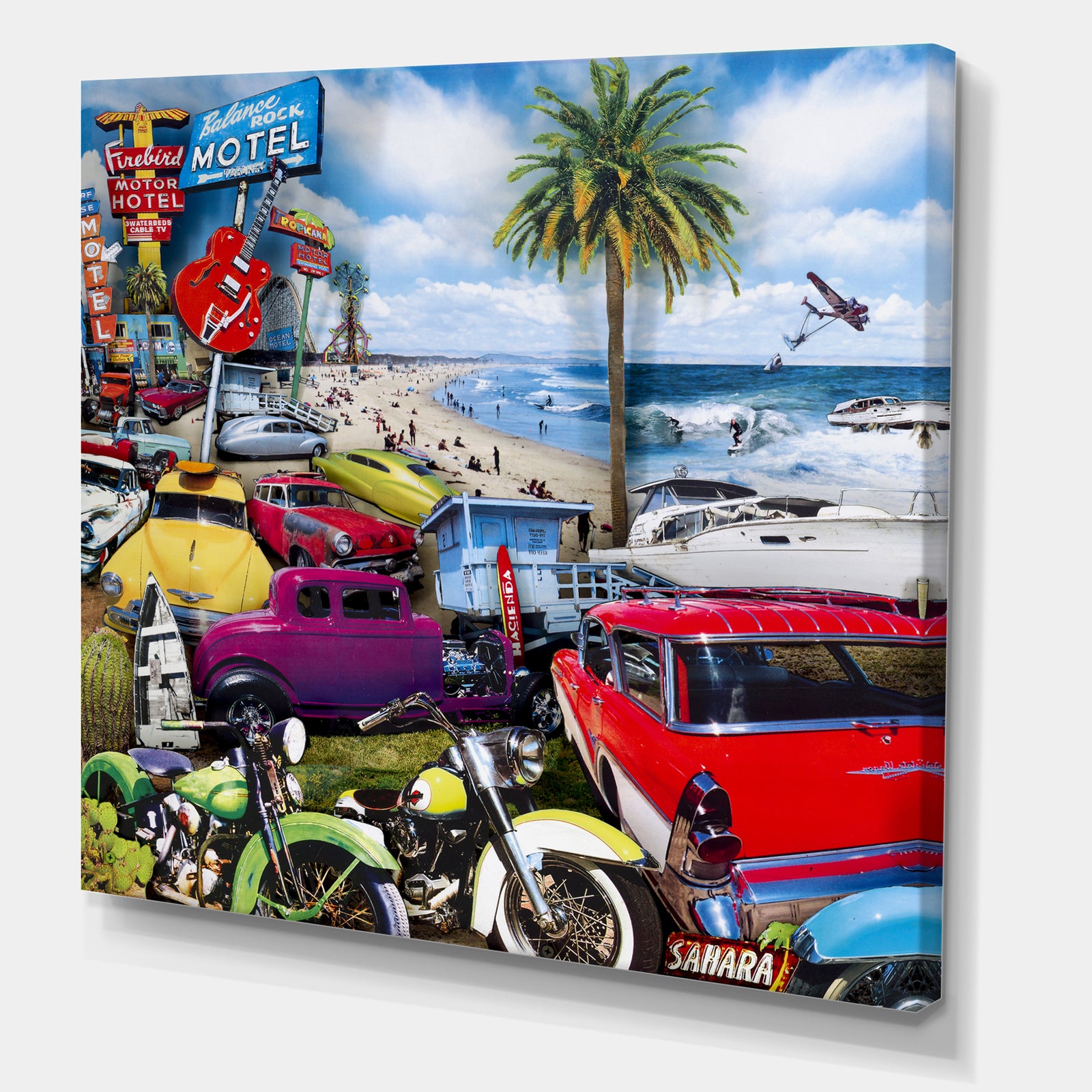 Surfside Motor Court 1 - Modern & Contemporary Canvas Wall Art
