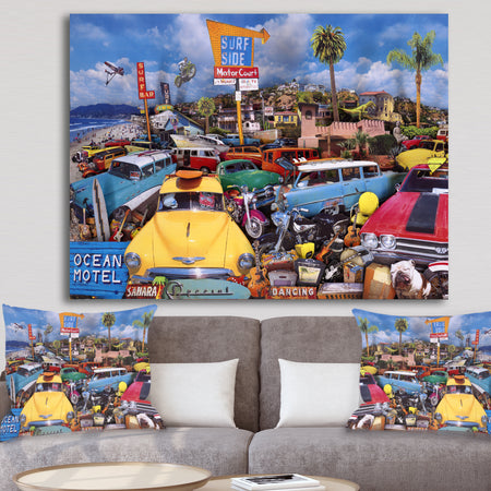 Malibu Surf Bar - Modern & Contemporary Gallery-wrapped Canvas