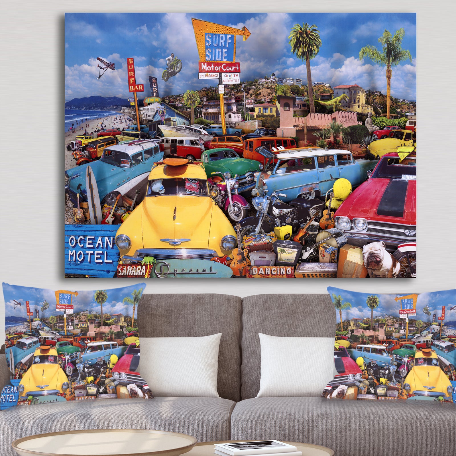 Malibu Surf Bar - Modern & Contemporary Gallery-wrapped Canvas