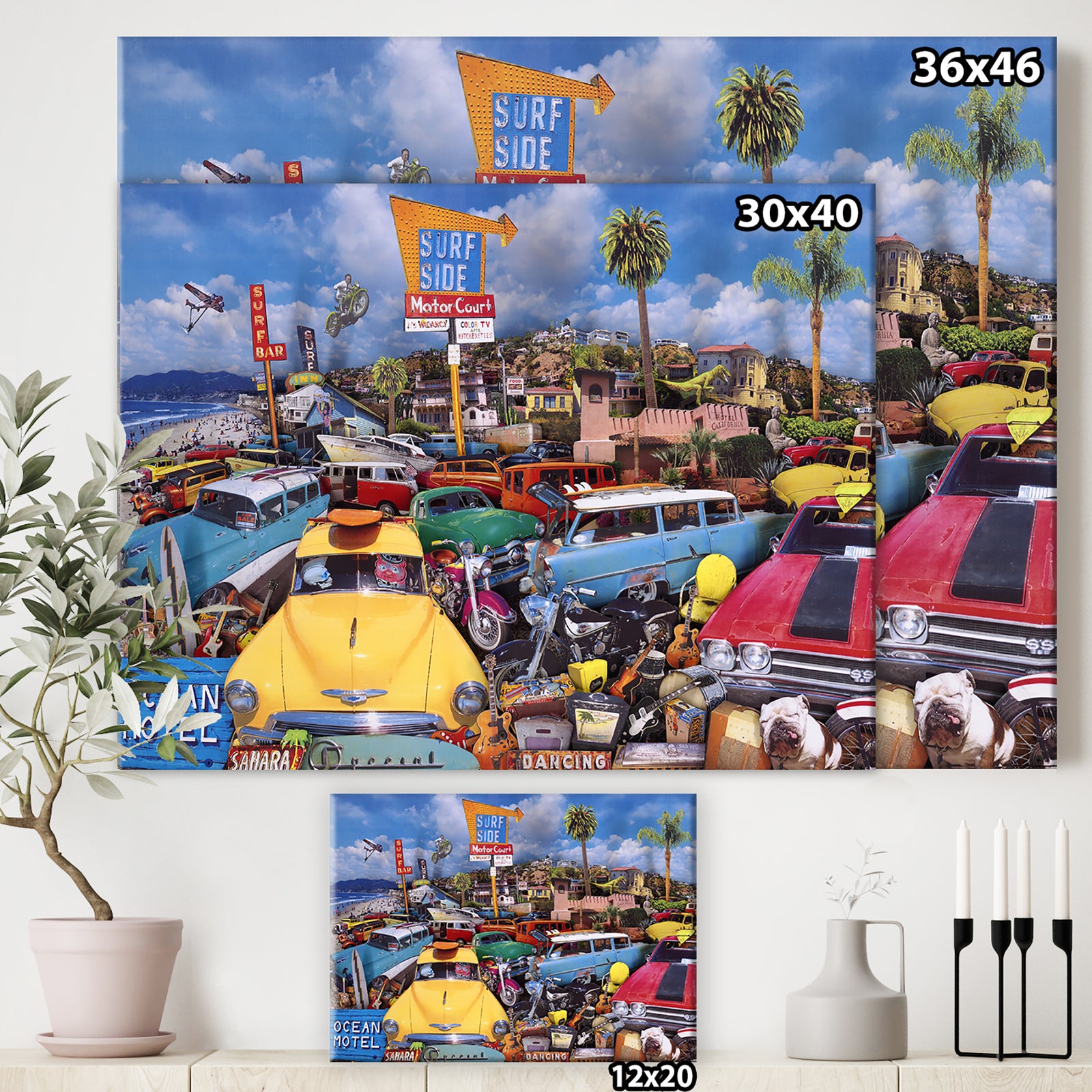Malibu Surf Bar - Modern & Contemporary Gallery-wrapped Canvas