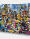 Venice Beach Roadside Collage - Modern & Contemporary Gallery-wrapped Canvas