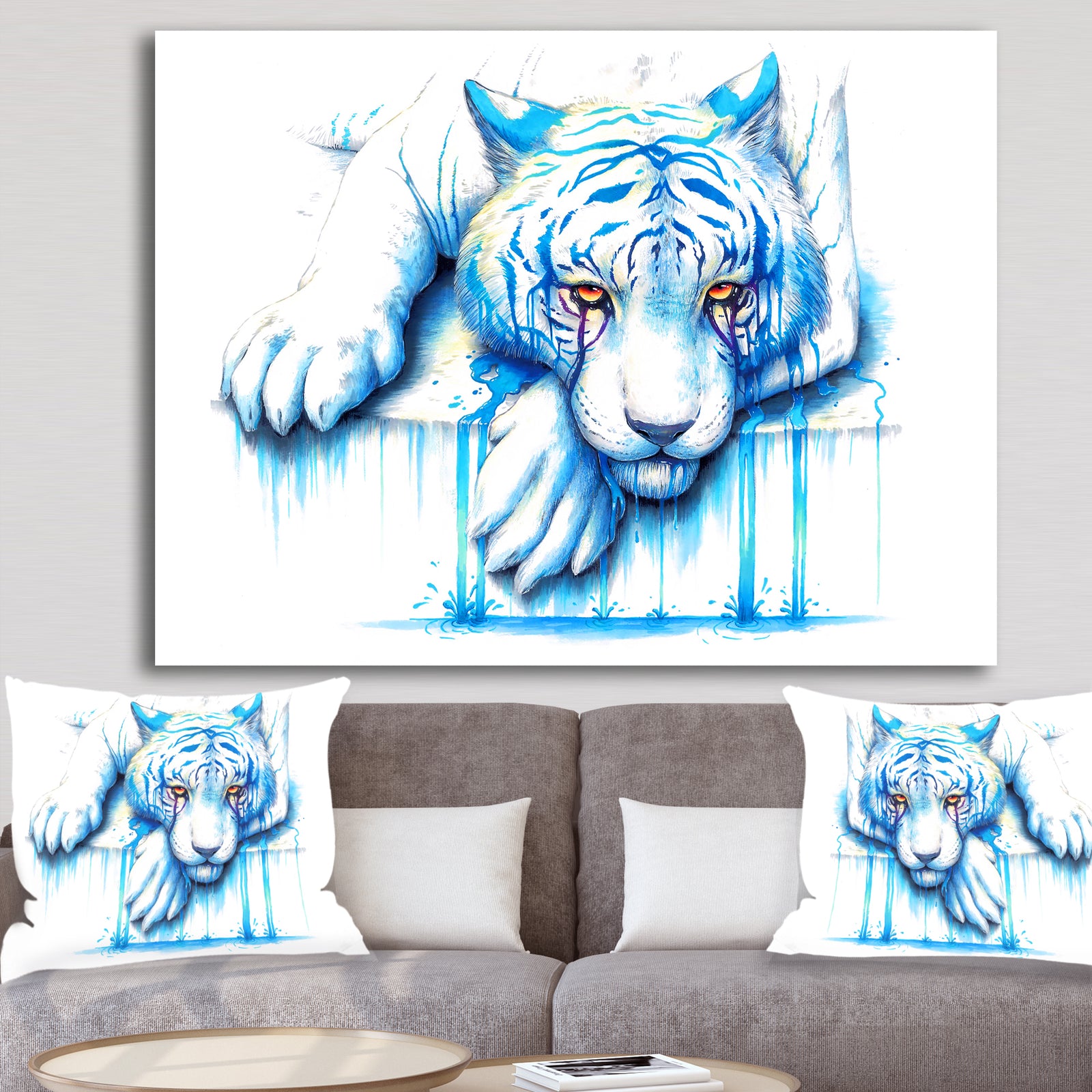 Blue Tears - Cottage Premium Canvas Wall Art