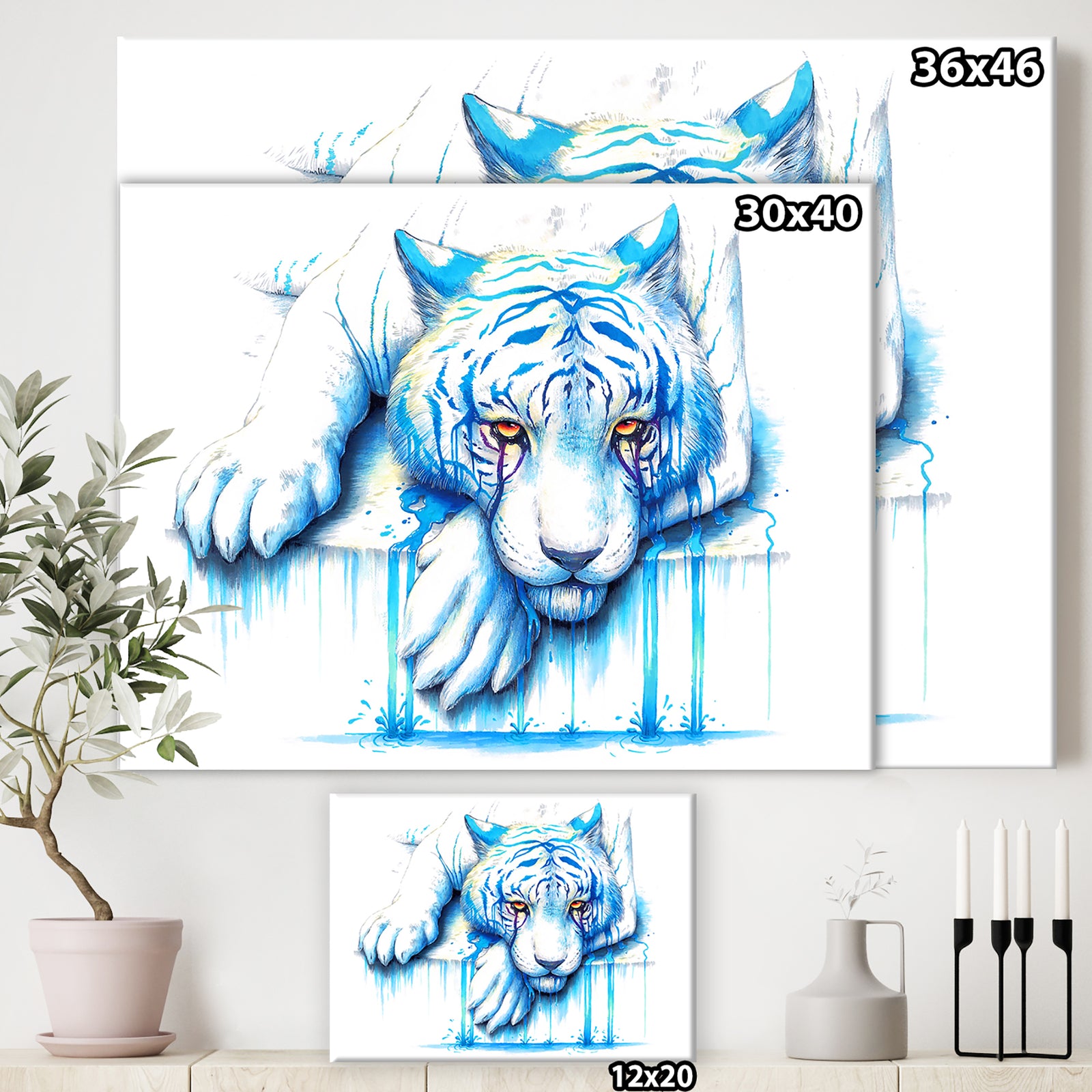 Blue Tears - Cottage Premium Canvas Wall Art