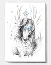 Sea Horse Crystal Blue - Modern & Contemporary Premium Canvas Wall Art