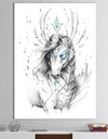 Sea Horse Crystal Blue - Modern & Contemporary Premium Canvas Wall Art