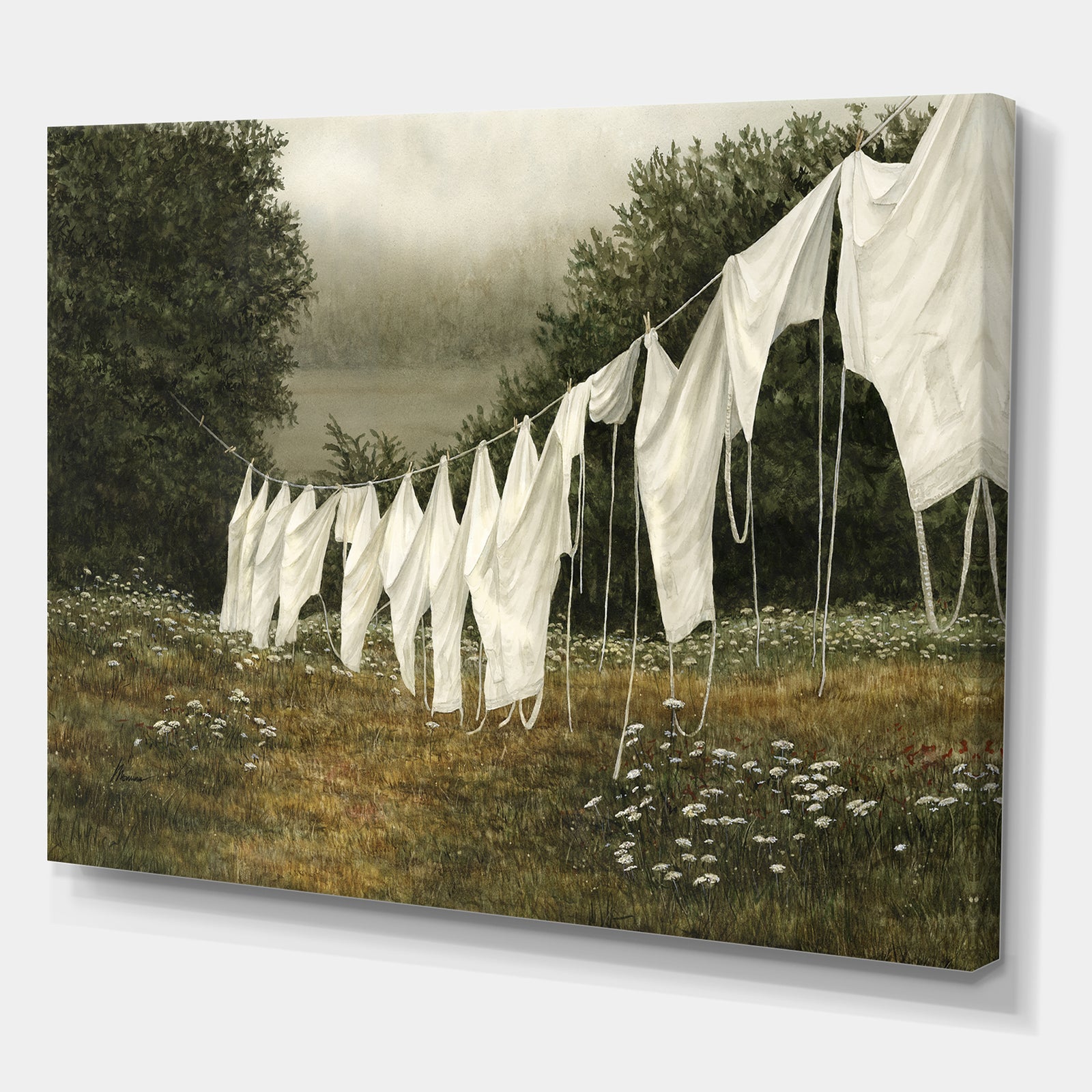 Morning Whites - Farmhouse Canvas Art Print