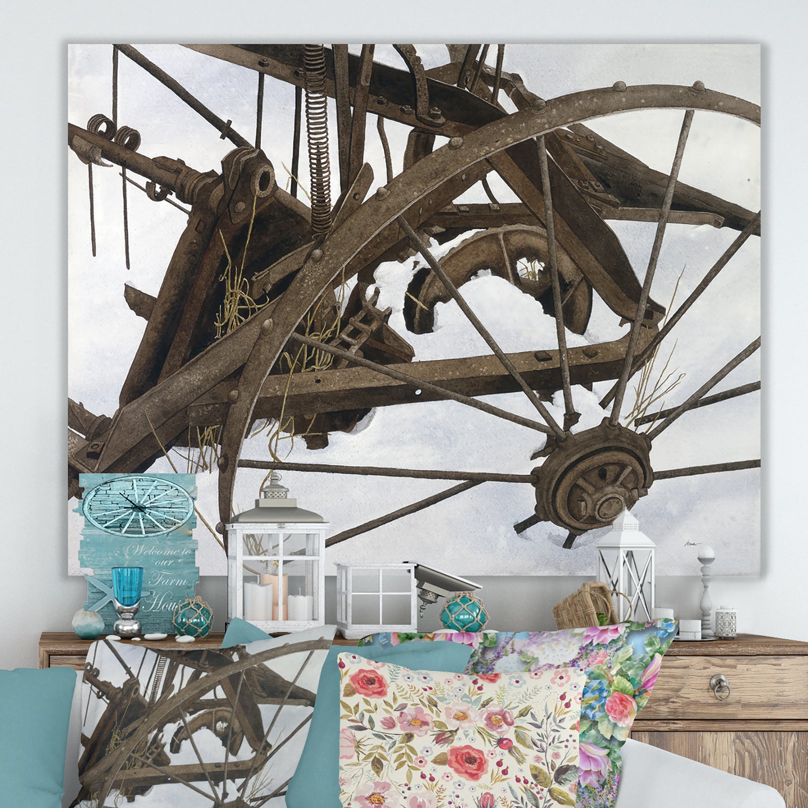 Winter Harvest - Farmhouse Gallery-wrapped Canvas