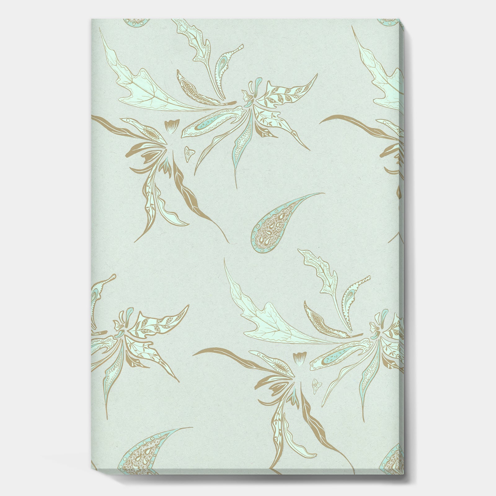 Sage Flowers - Cottage Gallery-wrapped Canvas