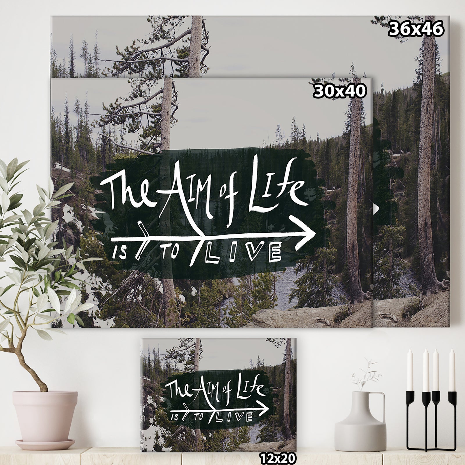 The Aim of Life - Cottage Premium Canvas Wall Art