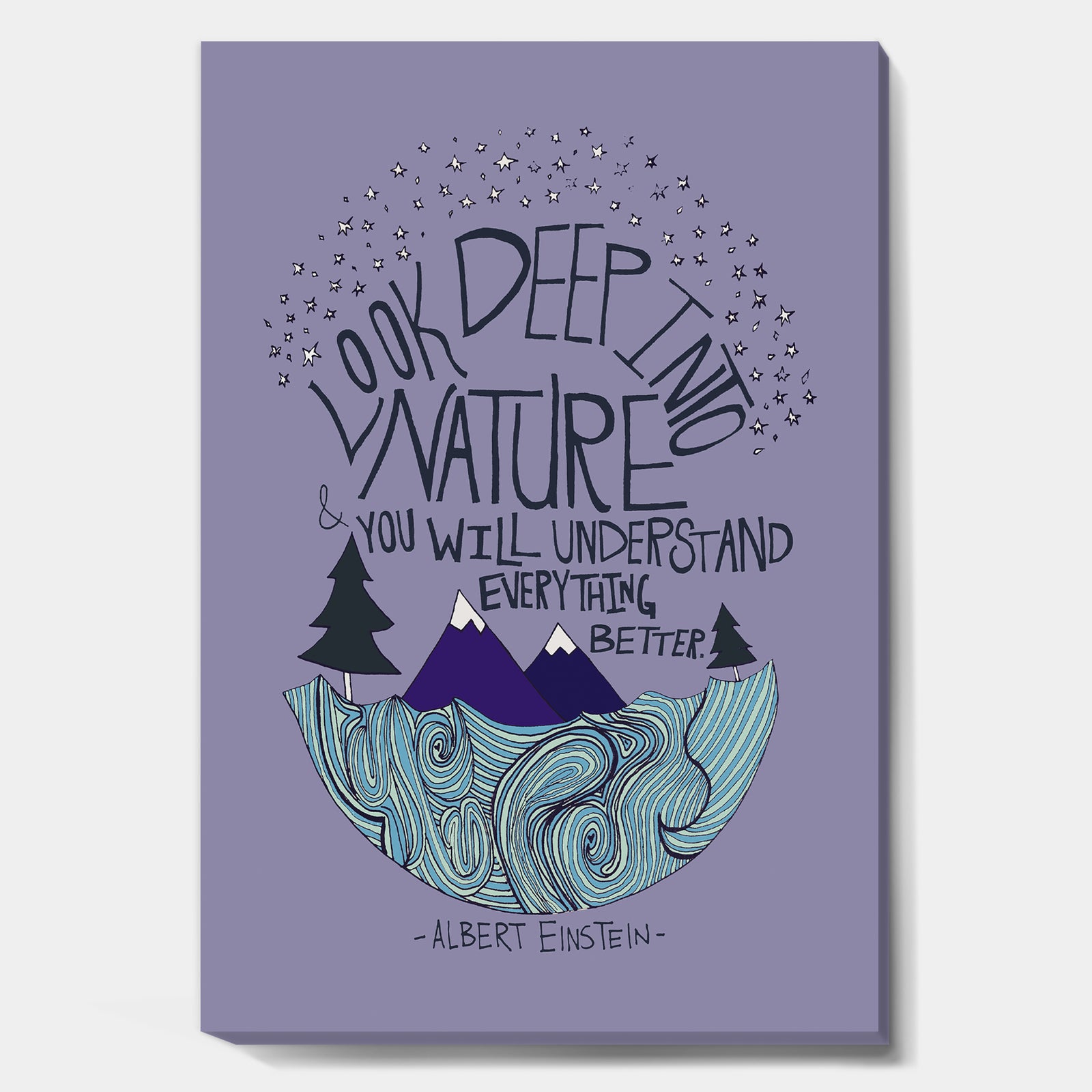 Albert Einstein - Nature - Cottage Canvas Wall Art