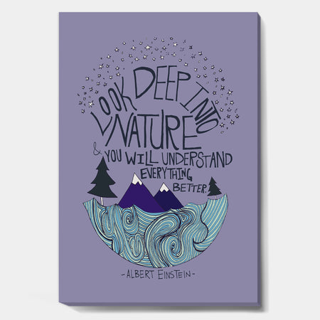 Albert Einstein - Nature - Cottage Canvas Wall Art